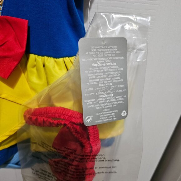 Disney Baby Snow White Costume 18-24 Months Dress Halloween Princess Store NEW - Picture 7 of 9